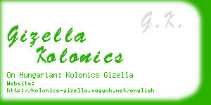 gizella kolonics business card